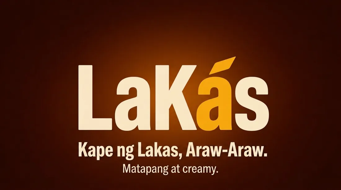 LaKás brand card with the tagline Kape ng Lakas, Araw-Araw