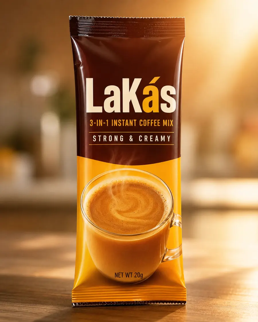 Sachet macro, strong and creamy face
