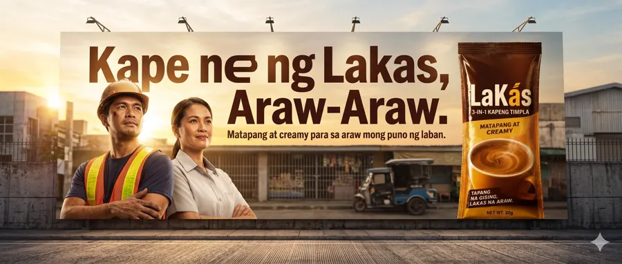 Kape ng Lakas Araw-Araw roadside billboard