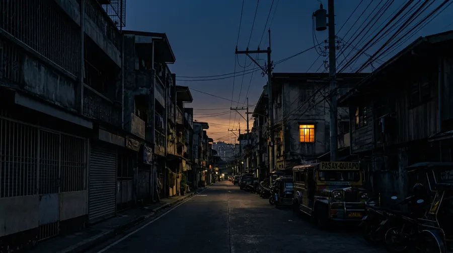 Manila neighborhood before sunrise